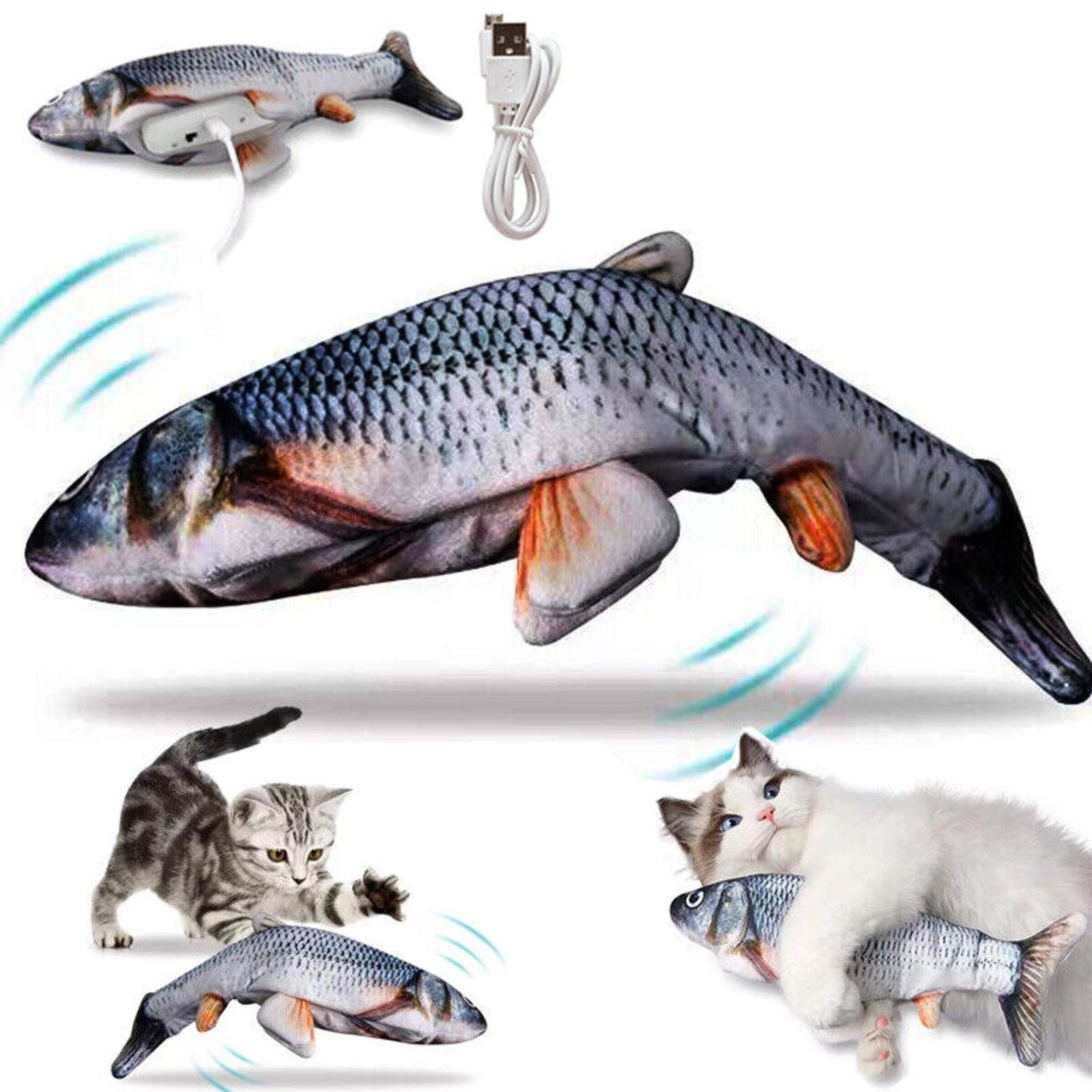 Electric Realistic Interactive Fish Cat Toy - Very Fun!